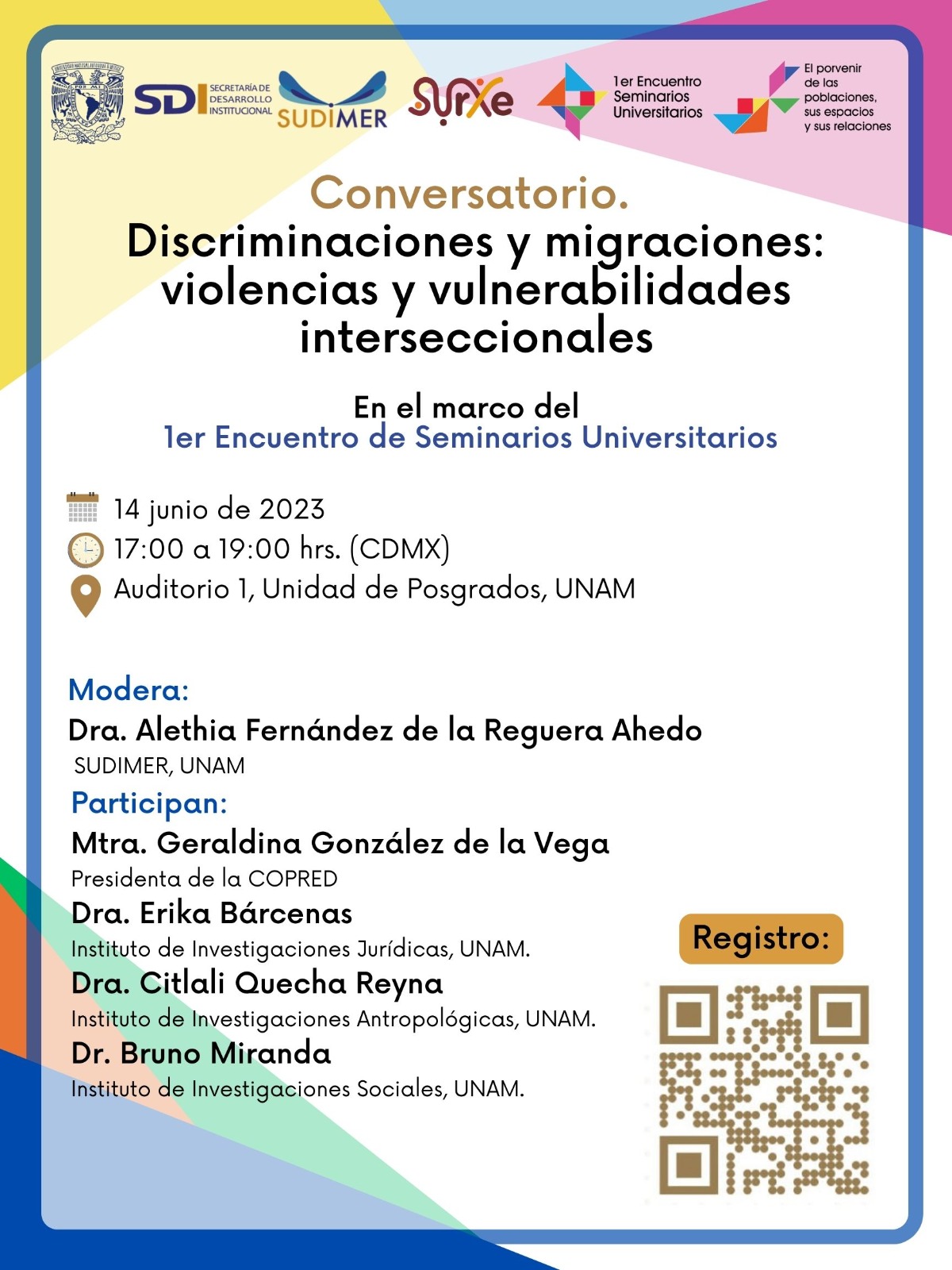 Conversatorio ''Discriminaciones y migraciones: violencias y vulnerabilidades interseccionales''