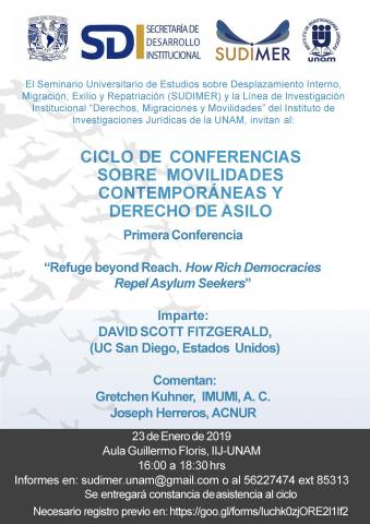Primera Conferencia y presentación del libro “Refuge beyond Reach. How Rich Democracies Repel Asylum Seekers”