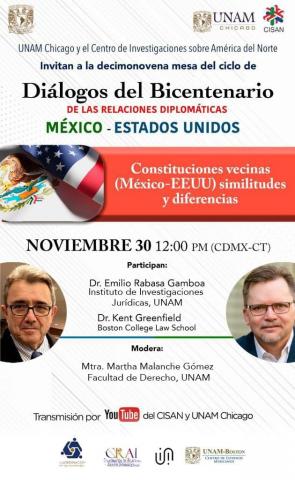 Mesa “Constituciones vecinas (México-EEUU) similitudes y diferencias