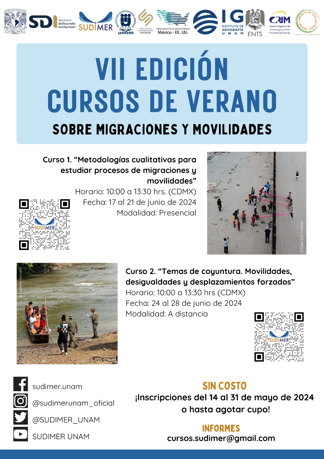 VII Edición de Cursos de Verano sobre Migraciones y Movilidades del SUDIMER, 2024